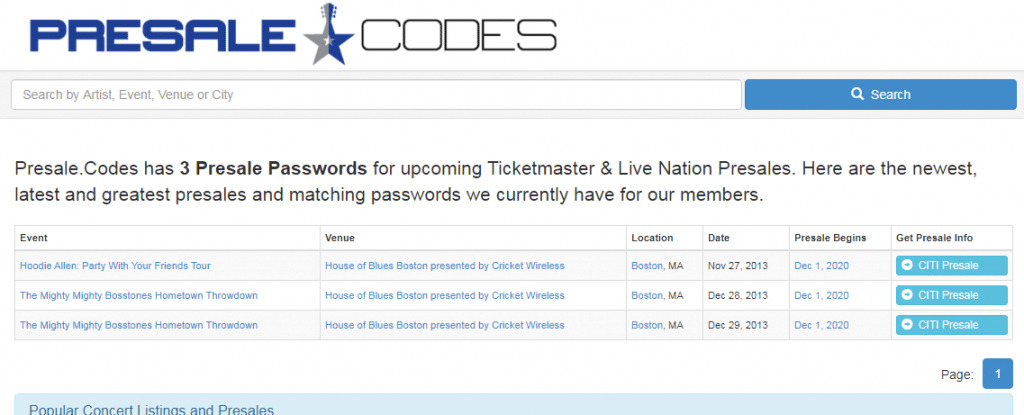 msg presale codes