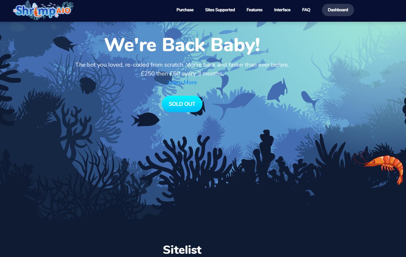 shrimp aio website