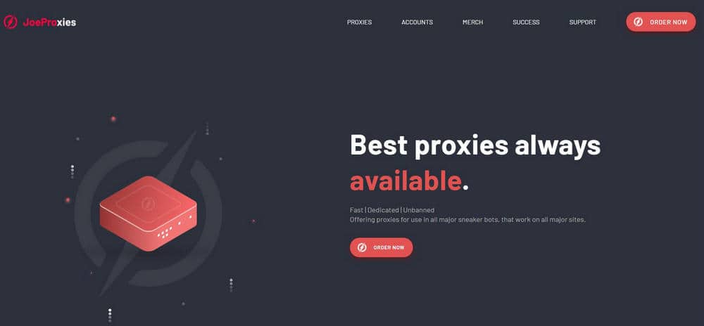 JoeProxies homepage