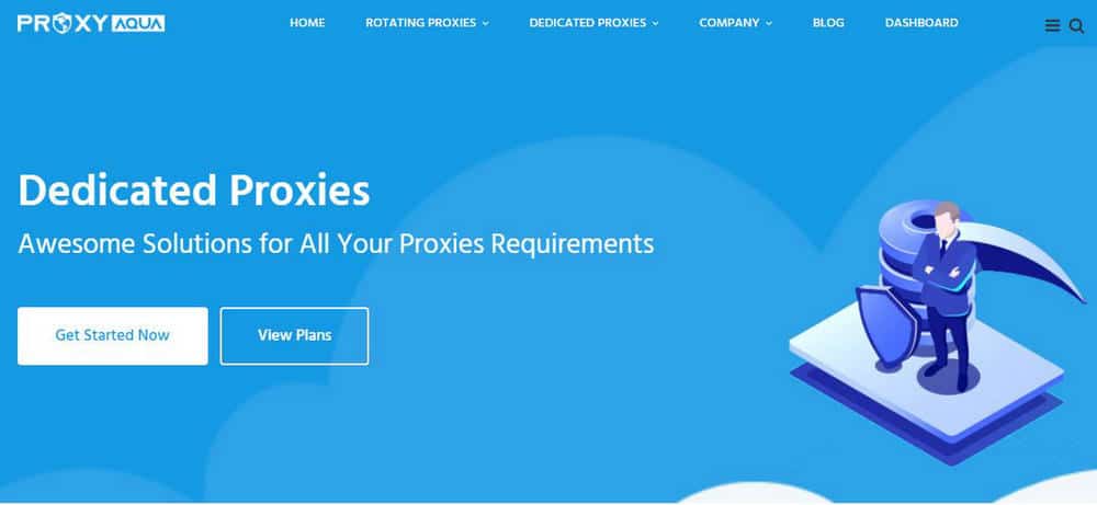 ProxyAqua homepage