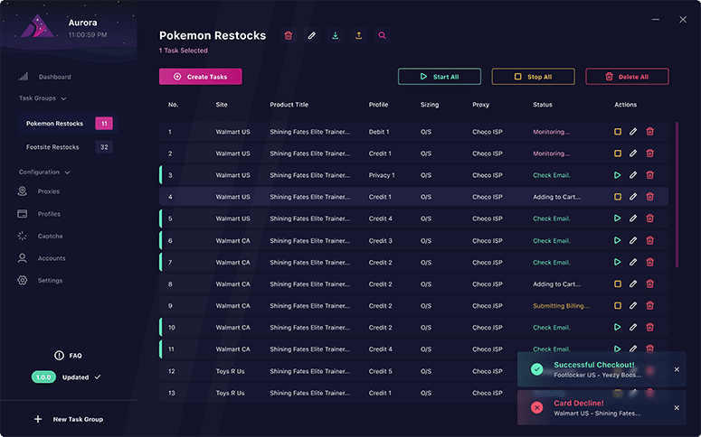 Aurora AIO interface