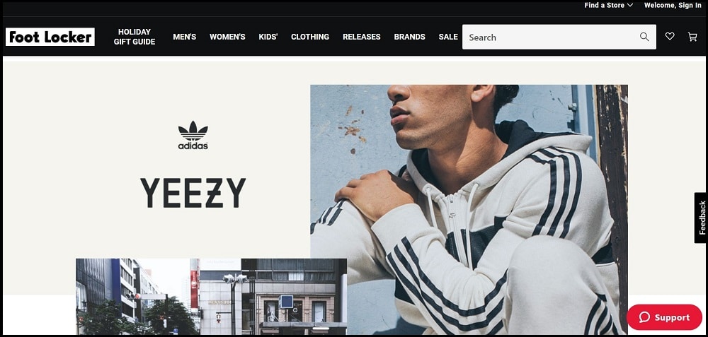 Foot Locker homepage