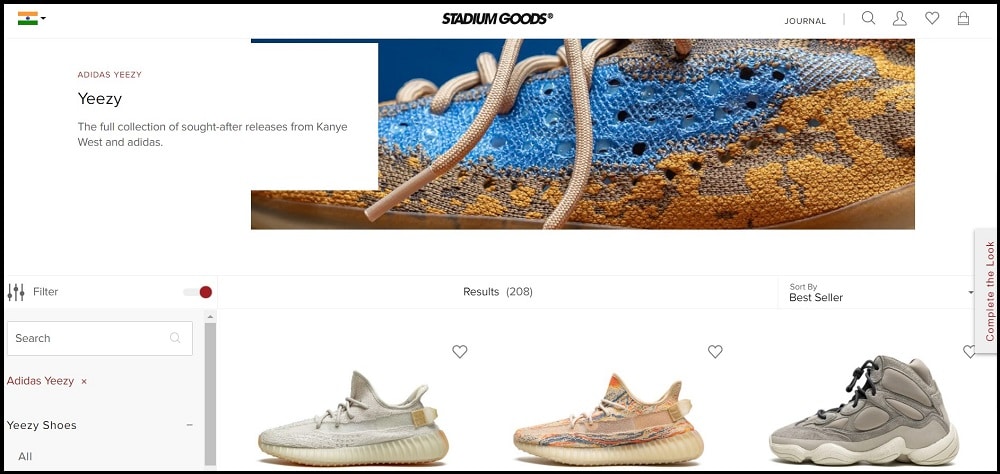 Stadium Goods homepage