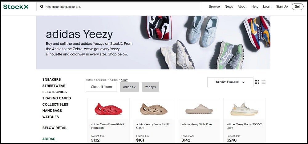 Can you buy yeezy on outlet website